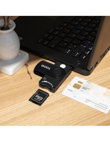 LECTOR TARJETAS DNIE SIM SDTF USB-A NEGRO TOOQ TQR-3012B