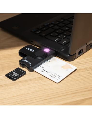 LECTOR TARJETAS DNIE SIM SDTF USB-A NEGRO TOOQ TQR-3012B