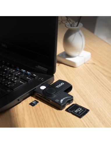 LECTOR TARJETAS DNIE SIM SDTF USB-A NEGRO TOOQ TQR-3012B