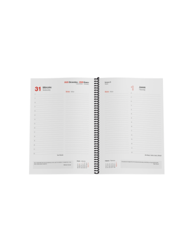 AGENDA 2026 TOKIO D/P 17x24 NEGRO CASTELLANO INGRAF 356562