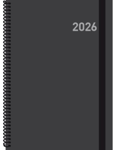 AGENDA 2026 PARIS S/V 15X21 NEGRA CON ESPIRAL CASTELLANO INGRAF 356556