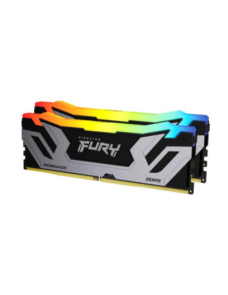 MEMORIA KINGSTON 48GB 8400MT/S DDR5 CL40 CUDIMM (KIT OF 2) FURY RENEGADE RGB SILVER XMP - KF584CU40RSAK2-48