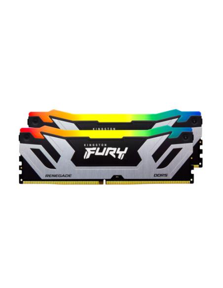 MEMORIA KINGSTON 48GB 8400MT/S DDR5 CL40 CUDIMM (KIT OF 2) FURY RENEGADE RGB SILVER XMP - KF584CU40RSAK2-48