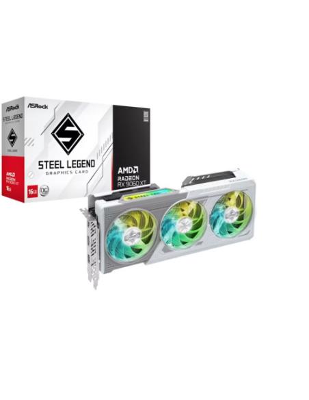 VGA ASROCK RX9060XT SL 16GO,AMD,RX9060XT,16GB,GDDR6,128BIT,2HDMI+2DP (3 VENTILADORES)