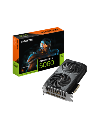 GIGABYTE GeForce RTX 5060 WINDFORCE 8G Tarjeta Gráfica - 8GB GDDR7, 128bit, PCI-E 5.0, 2497 MHz Frecuencia del núcleo, 3 x Displ