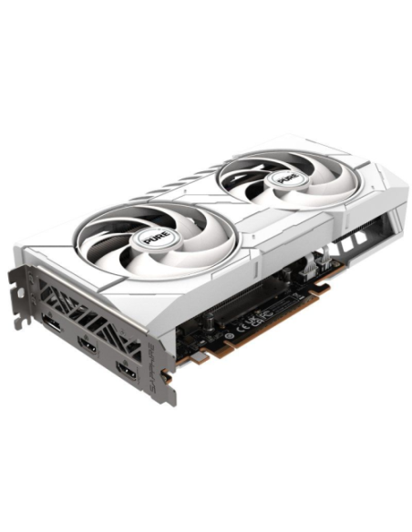 VGA SAPPHIRE PURE RX 9060 XT GAMING OC,AMD,RX9060XT,16GB,GDDR6,128BIT,2HDMI+2DP,ARGB,COLOR BLANCO (3 VENTILADORES)