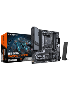 GIGABYTE B550M GAMING X WIFI6 Placa base - Procesadores AMD Ryzen 5000, VRM de 5+3 fases, hasta 3200 MHz DDR4, 1x M.2 PCIe 4.0 +