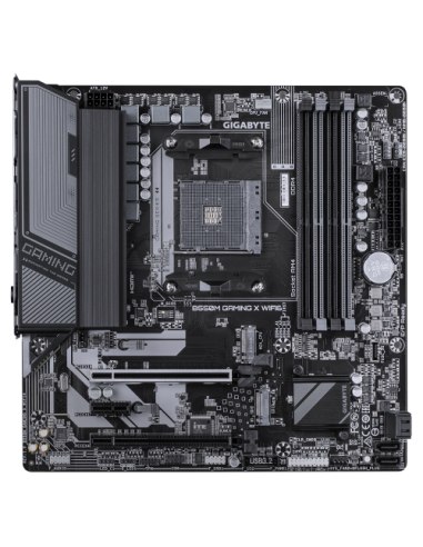 GIGABYTE B550M GAMING X WIFI6 Placa base - Procesadores AMD Ryzen 5000, VRM de 5+3 fases, hasta 3200 MHz DDR4, 1x M.2 PCIe 4.0 +