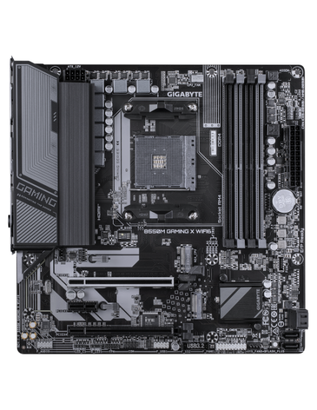 GIGABYTE B550M GAMING X WIFI6 Placa base - Procesadores AMD Ryzen 5000, VRM de 5+3 fases, hasta 3200 MHz DDR4, 1x M.2 PCIe 4.0 +