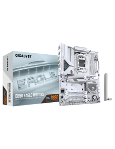 GIGABYTE B850 EAGLE WIFI7 ICE Placa base - Procesadores AMD Ryzen serie 9000, VRM digital de 8+2+2 fases, hasta 8200 MHz DDR5 (O