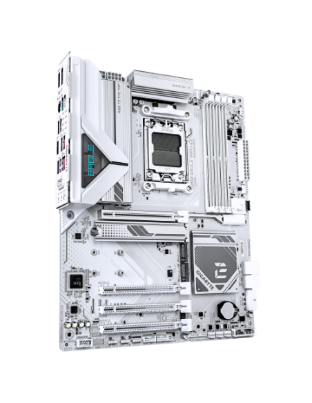 GIGABYTE B850 EAGLE WIFI7 ICE Placa base - Procesadores AMD Ryzen serie 9000, VRM digital de 8+2+2 fases, hasta 8200 MHz DDR5 (O
