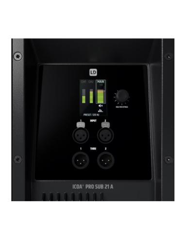 LD SYSTEMS SOUND SERIE ICOA PRO (LDICOASUB21APRO) POWERED 21" HIGH-PERFORMANCE BASS REFLEX PA SUBWOOFER