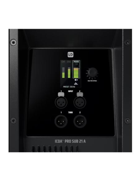LD SYSTEMS SOUND SERIE ICOA PRO (LDICOASUB21APRO) POWERED 21" HIGH-PERFORMANCE BASS REFLEX PA SUBWOOFER