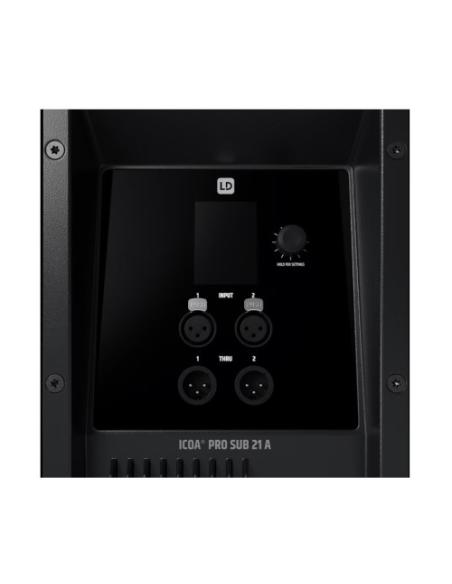 LD SYSTEMS SOUND SERIE ICOA PRO (LDICOASUB21APRO) POWERED 21" HIGH-PERFORMANCE BASS REFLEX PA SUBWOOFER