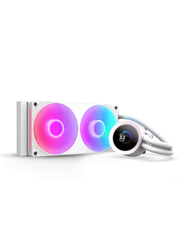 NZXT KRAKEN 240 RGB V2 - 240MM AIO LIQUID COOLER W/ 1.54IN. DISPLAY & RGB CORE FAN ENTRY VERSION (WHITE)