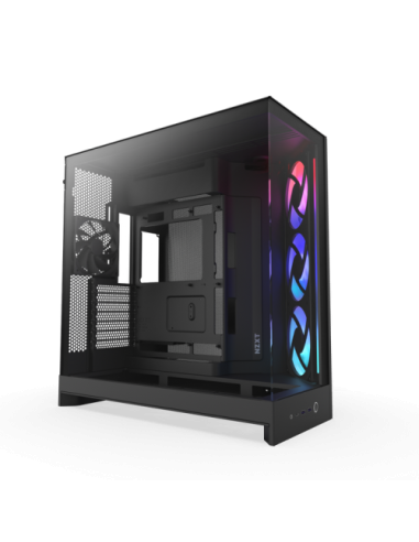 CAJA NZXT H9 FLOW RGB (2025) DUAL-CHAMBER MID-TOWER CASE W/ RGB FANS - ALL BLACK