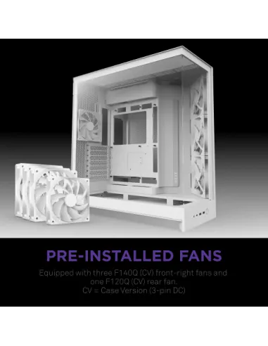 CAJA NZXT H9 FLOW (2025) DUAL-CHAMBER MID-TOWER CASE - ALL WHITE