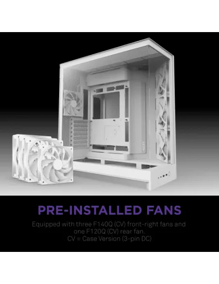 CAJA NZXT H9 FLOW (2025) DUAL-CHAMBER MID-TOWER CASE - ALL WHITE