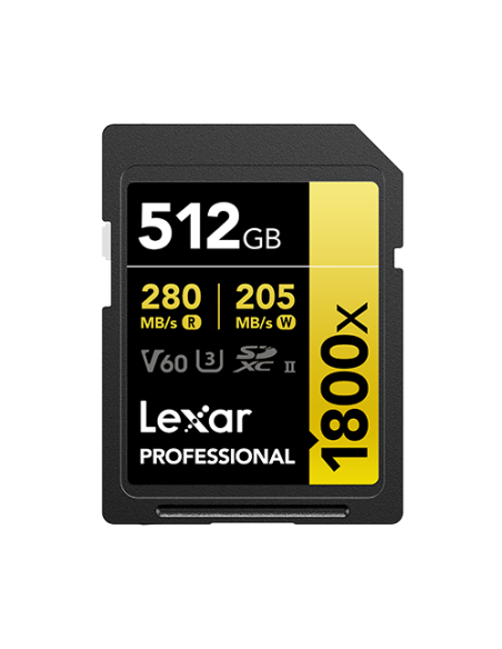 Lexar Professional 1800x 512 GB SDXC UHS-II Clase 10