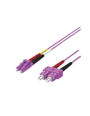 WP FIBER OPTIC MULTIMODE PATCH CORD ,50/125 LC-SC, 2 MT. OM4 ,LSZH, VIOLET COLOR