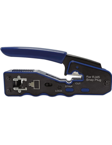 WP PROFESSIONAL CRIMPING TOOL FOR RJ45 WIRE THROUGH PLUG WITH CABLE STRIPPER