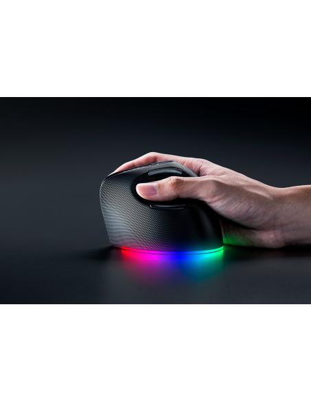 Razer Pro Click V2 Vertical ratón Universal mano derecha RF Wireless + Bluetooth + USB Type-C Óptico 30000 DPI