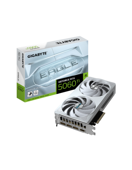 GIGABYTE GeForce RTX 5060 Ti EAGLE OC ICE 16G Tarjeta Gráfica – 16 GB GDDR7, 128 bits, PCI-E 5.0, 2617 MHz Frecuencia del núcleo