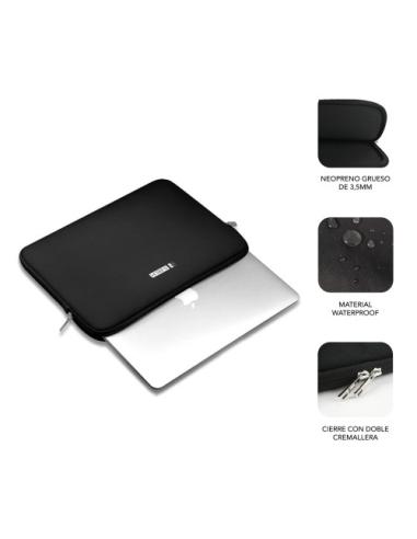 SUBBLIM Funda Ordenador Business Laptop Sleeve Neoprene 13,3-14" Black