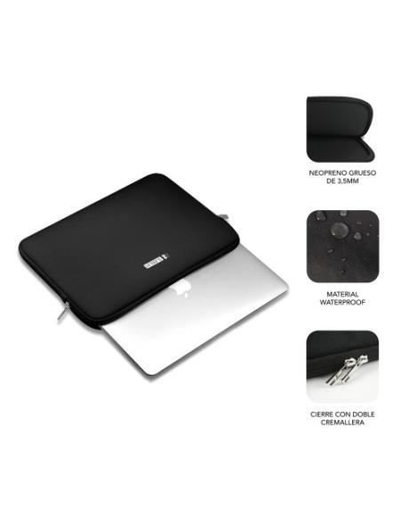 SUBBLIM Funda Ordenador Business Laptop Sleeve Neoprene 13,3-14" Black
