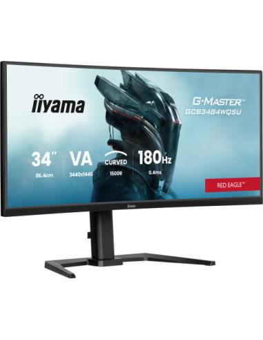 MONITOR IIYAMA G-MASTER GCB3484WQSU-B1, 34", CURVATURA 1500R, 180HZ, 500CD
