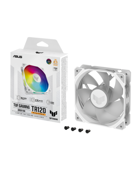ASUS TUF GAMING TR120 ARGB REVERSE 1-pack White Carcasa del ordenador Refrigerador de aire 12 cm Blanco
