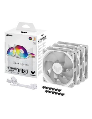 ASUS TUF GAMING TR120 ARGB 3IN1 White Carcasa del ordenador Refrigerador de aire 12 cm Blanco