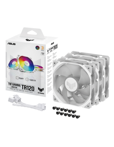 ASUS TUF GAMING TR120 ARGB 3IN1 White Carcasa del ordenador Refrigerador de aire 12 cm Blanco