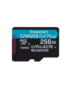 Kingston Technology 256 GB microSDXC Canvas Go Plus Gen4 200R A2 U3 Paquete individual sin ADP