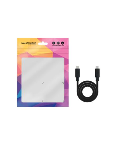 Nanocable Cable USB 3.2 Gen2x2 20Gbps 5A/100W 4K/60Hz USB-C/M-USB-C/M, Negro, 3 m