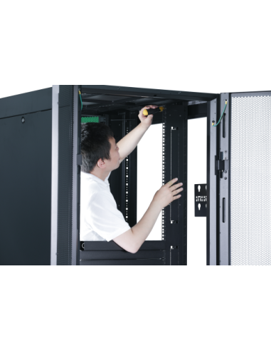 APC EASY RACK 600MM/42U/800MM WITH ROOF SIDE PANEL CASTORS FEET AND 4 BRACKETS NO BOTTOM BLACK Rack o bastidor independiente Neg