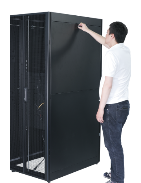 APC EASY RACK 600MM/42U/800MM WITH ROOF SIDE PANEL CASTORS FEET AND 4 BRACKETS NO BOTTOM BLACK Rack o bastidor independiente Neg