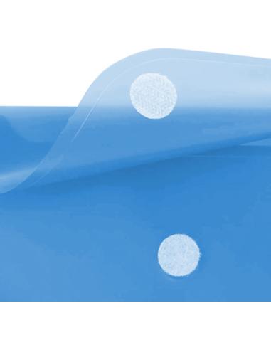 SOBRE PORTADOCUMENTOS CON VELCRO A4 AZUL POLIPROPILENO INGRAF 332731