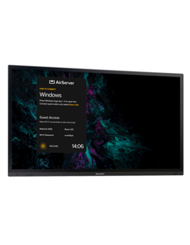 Sharp PN-LA862 Panel plano interactivo 2,18 m (86") LCD 500 cd / m² 4K Ultra HD Negro Pantalla táctil 24/7