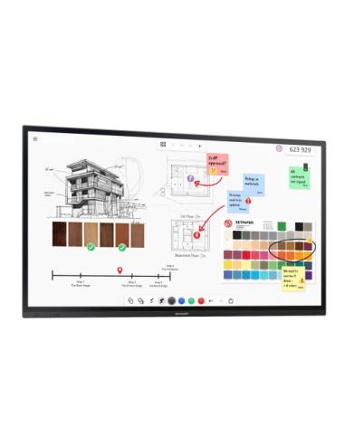 Sharp PN-LA862 Panel plano interactivo 2,18 m (86") LCD 500 cd / m² 4K Ultra HD Negro Pantalla táctil 24/7