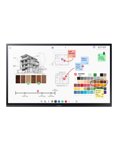 Sharp PN-LA652 Panel plano interactivo 165,1 cm (65") LCD 450 cd / m² 4K Ultra HD Negro Pantalla táctil