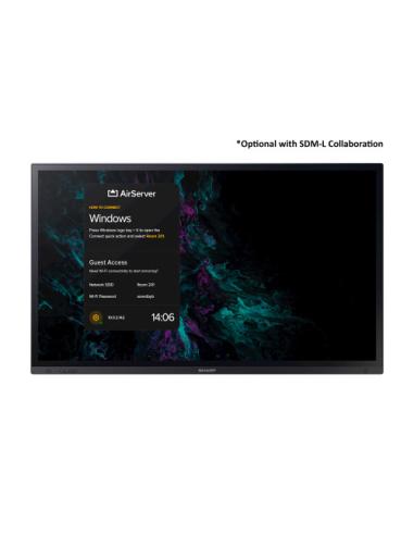 Sharp PN-LA652 Panel plano interactivo 165,1 cm (65") LCD 450 cd / m² 4K Ultra HD Negro Pantalla táctil