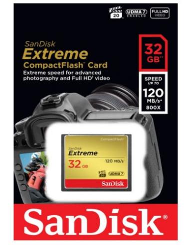 Sandisk 32GB Extreme memoria flash CompactFlash