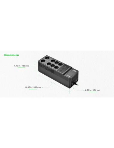 APC BE500G2-GR sistema de alimentación ininterrumpida (UPS) En espera (Fuera de línea) o Standby (Offline) 0,5 kVA 300 W