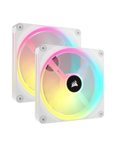 VENTILADOR CAJA ADICIONAL 14X14 CORSAIR QX140 ICUE LINK RGB WHITE STARTER KIT 2U