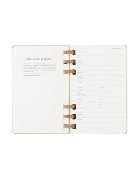 AGENDA 12M 2026 ESPIRAL ACADEMICA L (13 X 21 CM) KIWI TAPA DURA MOLESKINE DHSPK5212AMWH3Y26