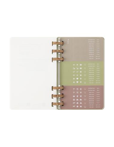 AGENDA 12M 2026 ESPIRAL ACADEMICA L (13 X 21 CM) KIWI TAPA DURA MOLESKINE DHSPK5212AMWH3Y26