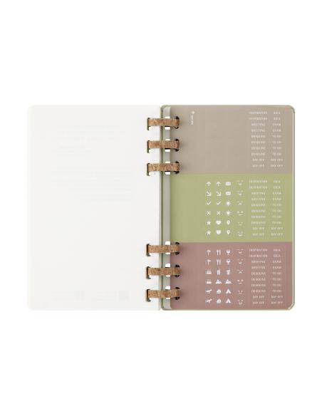 AGENDA 12M 2026 ESPIRAL ACADEMICA L (13 X 21 CM) KIWI TAPA DURA MOLESKINE DHSPK5212AMWH3Y26