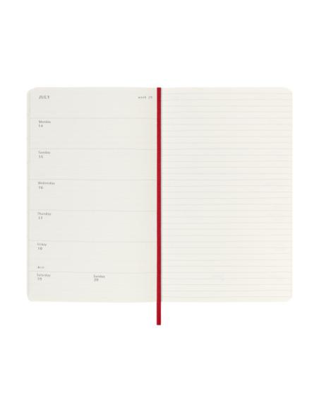 AGENDA 18M 2025-2026 SEMANAL L (13 X 21 CM) ROJO TAPA BLANDA MOLESKINE DSF218WN3Y26