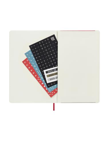 AGENDA 18M 2025-2026 SEMANAL L (13 X 21 CM) ROJO TAPA BLANDA MOLESKINE DSF218WN3Y26